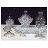 8 piece clear glass estate lot