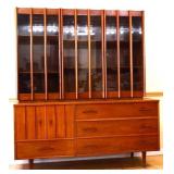 MCM 2 piece china cabinet see photos