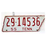 1955 state shape TN license plate