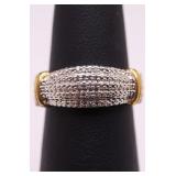 Genuine diamond dinner ring