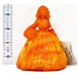 Boyd orange slag Virginia colonial lady figure