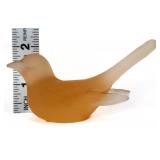 Westmoreland orange satin 2in bird figure