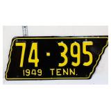 1949 state shape TN license plate
