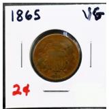 1865 2 cent coin