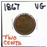 1867 2 cent coin