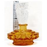 Amber bohemian perfume bottle w/ clear stopper