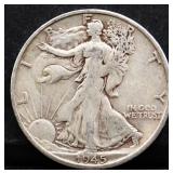 1945S walking liberty half dollar