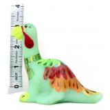 Fenton 3in jade Thanksgiving dinosaur figure