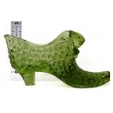 Fenton olive green hobnail shoe