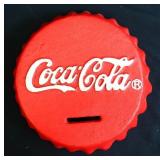 Cast iron Coca Cola bottlecap bank