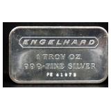 1 troy ounce Engelhard silver bar