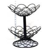 Black wire 2 tier fruit basket