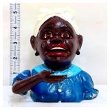 Cast iron mechanical americana lady bank