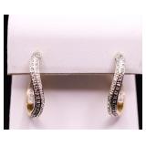 Genuine diamond wave earrings