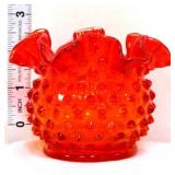 Fenton amberina hobnail 3in vase