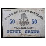 1863 Bank Of The State of SC 50 cent note
