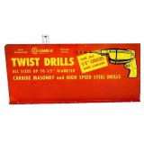 Vtg metal 13x6 Twist Drills rack topper