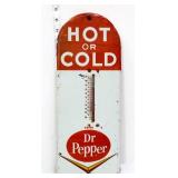 Vntg metal 16.25in Dr Pepper Hot Or Cold therm