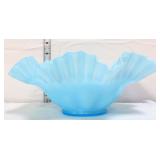 Fenton blue opalescent 10.5in bowl