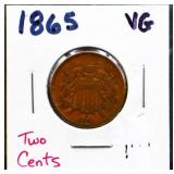 1865 2 cent coin