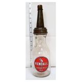 Glass Kendall oil bottle w/ lid