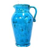 Blue pottery decorator pitcher