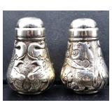 900 silver pair salt/pepper shakers