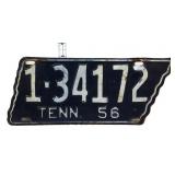1956 state shape TN license plate