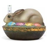 Fenton brown bunny on black basket