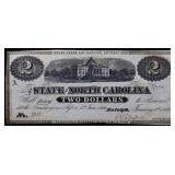 1866 State of NC, Raleigh $2 note
