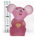 Fenton 3in pink satin mouse w/ cheese