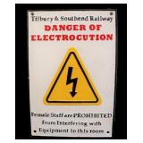 Cast iron Danger sign