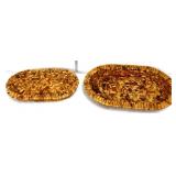 Lot of 2 oval woven baskets