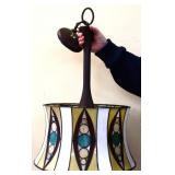 Leaded glass light fixture NO SHIP