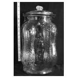 Clear glass Planters Peanuts canister