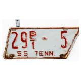 1955 state shape TN license plate