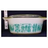 Vntg Pyrex 472 butterprint dish w/ lid