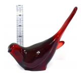 Fenton red bird of happiness figure