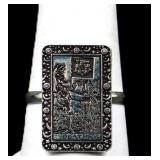Sterling tarot Death Card ring