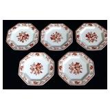 5 ironstone 6.5in bittersweet octagon plates
