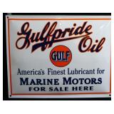 Porcelain Gulf Gulfpride Oil sign