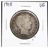 1915 barber half dollar