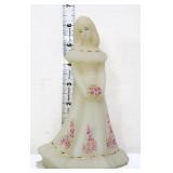 Fenton 6in satin bridesmaid figure w/ flowers