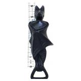 Cast iron black bat bottle opener