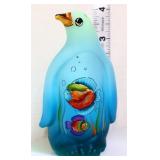 Fenton blue Ocean Sea Life penguin figure