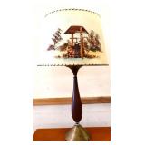 MCM lamp w/ well scene shade