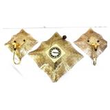 3 piece MCM Bilt RIte clock & candleholder set