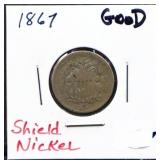 1867 shield nickel