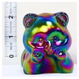 Fenton carnival laying bear figure