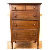 Vintage 4 drawer flat front tall chest